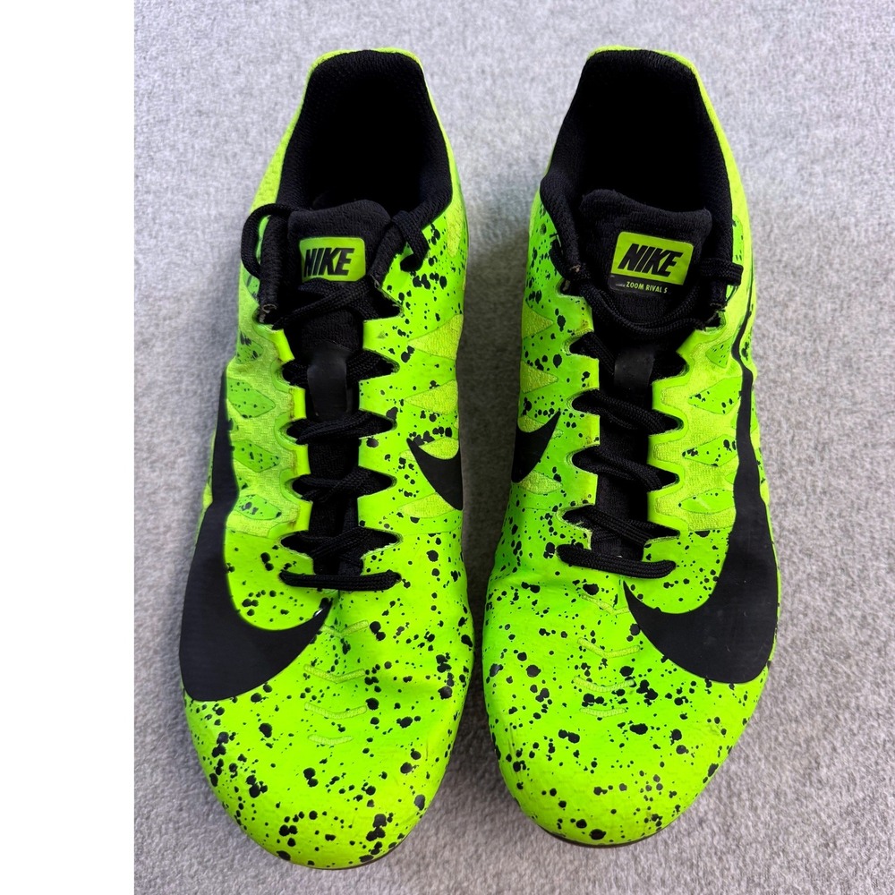 Nike Zoom Rival S Track Spikes Volt Green Black Sz 8.5 Mens 907564-302 Sprint